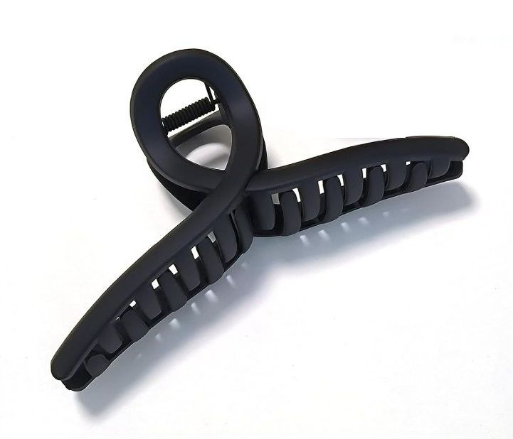 Photo 1 of 5 Inch Hair Claw Clips Extra Large No Slip Big Matte Jaw Butterfly Clip for Thin Fine Thick Hair Women, 2 Pack Black