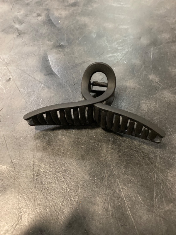 Photo 1 of 5 Inch Hair Claw Clips Extra Large No Slip Big Matte Jaw Butterfly Clip for Thin Fine Thick Hair Women, 2 Pack Black