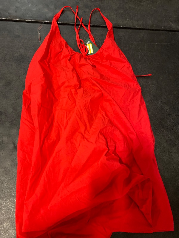 Photo 1 of XXS Women's Poplin Mini A-Line Dress Red