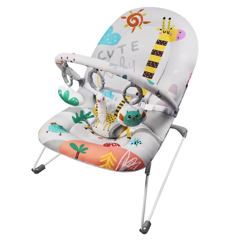 Photo 1 of Q-MIULIKE Baby Bouncer Seat Infant Seat Non-Slip Feet 3-Point Harness for Newborn 0-9 Months Up to 20lbs , Little Giraffe