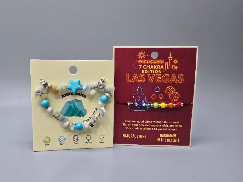 Photo 1 of Amazonite Bracelet & 7 Chakra Bracelet 