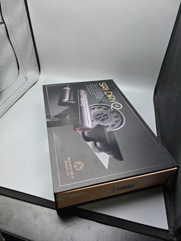 Photo 1 of SRILabs DryQ “Smart” Hair Dryer - Super Lightweight, Foldable - Powerful, Quiet Motor - Infrared and Ionic Technology - 3 Magnetic Attachments - Heat Control with Locking Switch