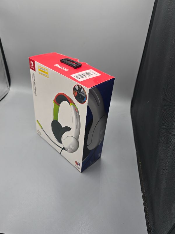 Photo 1 of PDP AIRLITE Wired Headset, Officially Licensed Nintendo Switch/Lite/OLED, Lightweight Durable Headphones, 3.5mm audio jack, Noise-canceling Flip-to-Mute Mic, Mario Kart Radiant Racers, White/Red/Green