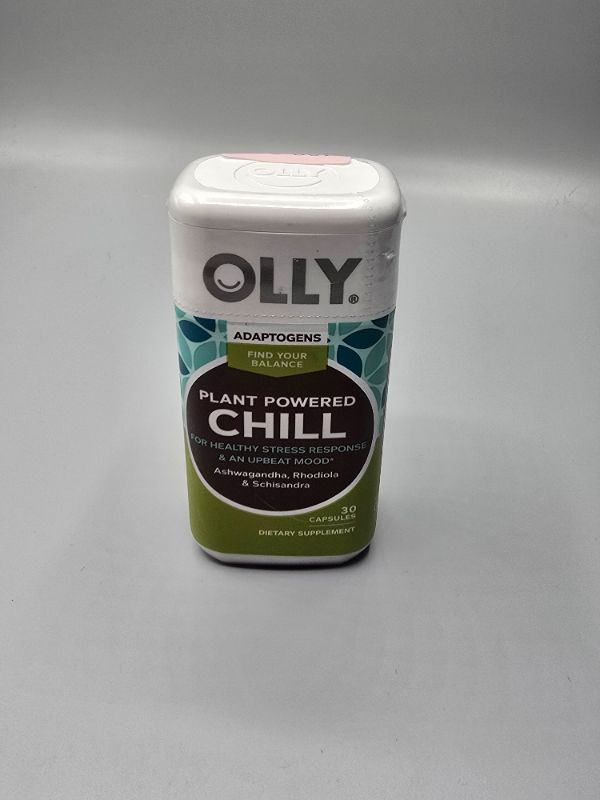 Photo 1 of OLLY Chill Adaptogen, Ashwagandha, Mood Support Supplement with Rhodiola Root, Vegetarian Capsules - 30ct