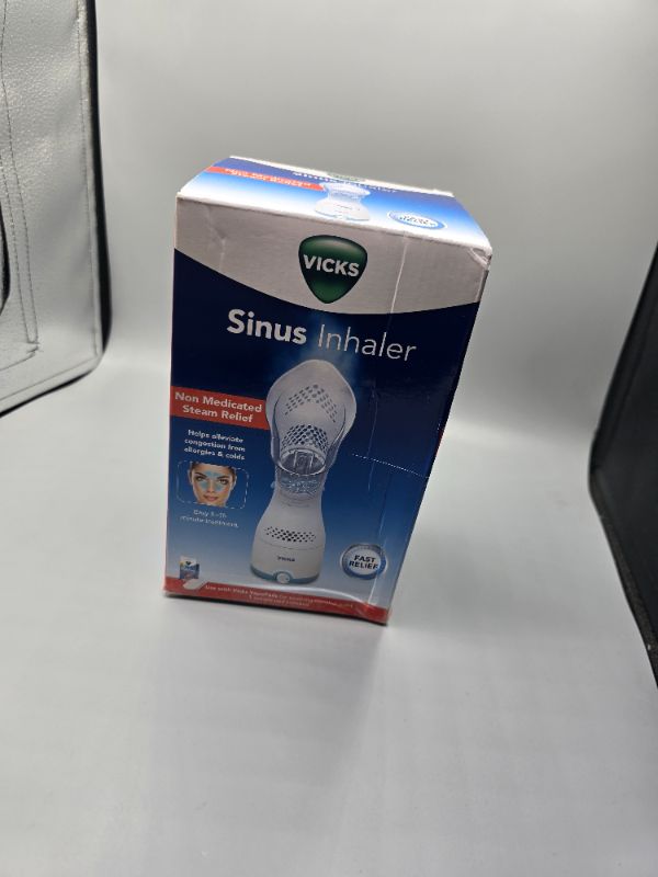 Photo 1 of Vicks Sinus Inhaler - Non-Medicated Steam Relief for Allergies, Congestion, Cough & Colds, Vocal Steamer, Soothes Nasal & Throat Passages, Works with VapoPads