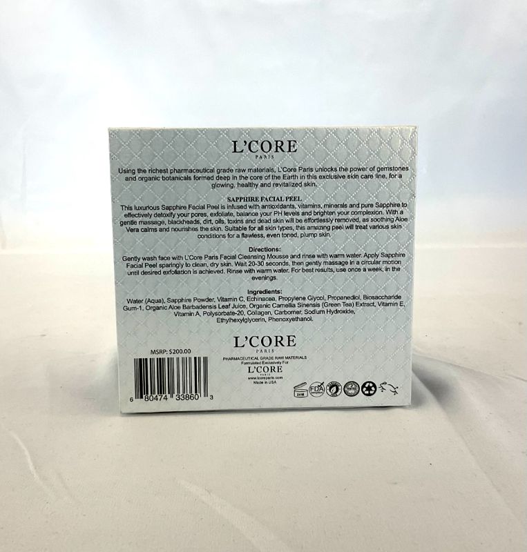 Photo 1 of Sapphire Facial Peel Infused with Pure Sapphire Dust Antioxidants Detoxify Pores Exfoliate and Balance PH levels Removes Blackheads Dirt Oil Toxins and Dead Skin Includes Aloe Vera and Echinacea to Nourish Skin Suitable for All Skin Types New 