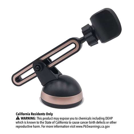 Photo 1 of GabbaGoods View 360 Metal Long Arm Car Mount Black/Rose Universal Dashboard Windshield Car Phone Mount