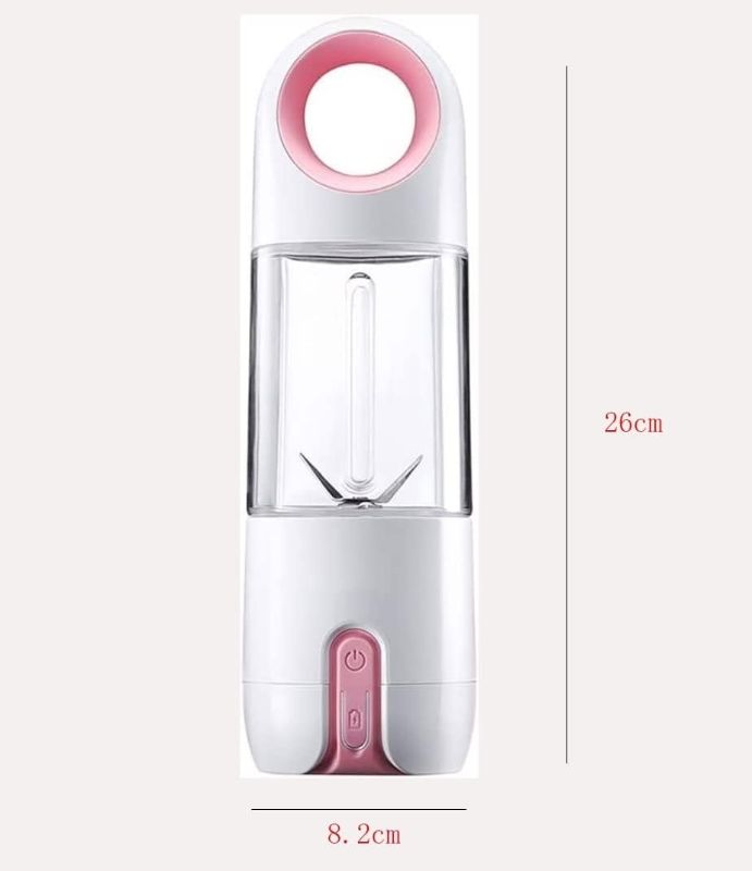 Photo 1 of Portable Blender for Shakes and Smoothies, Personal Blender, USB Rechargeable, Stainless Steel Blades, Juice Blender for Gym, Car, Office, Sports (Color : Pink)