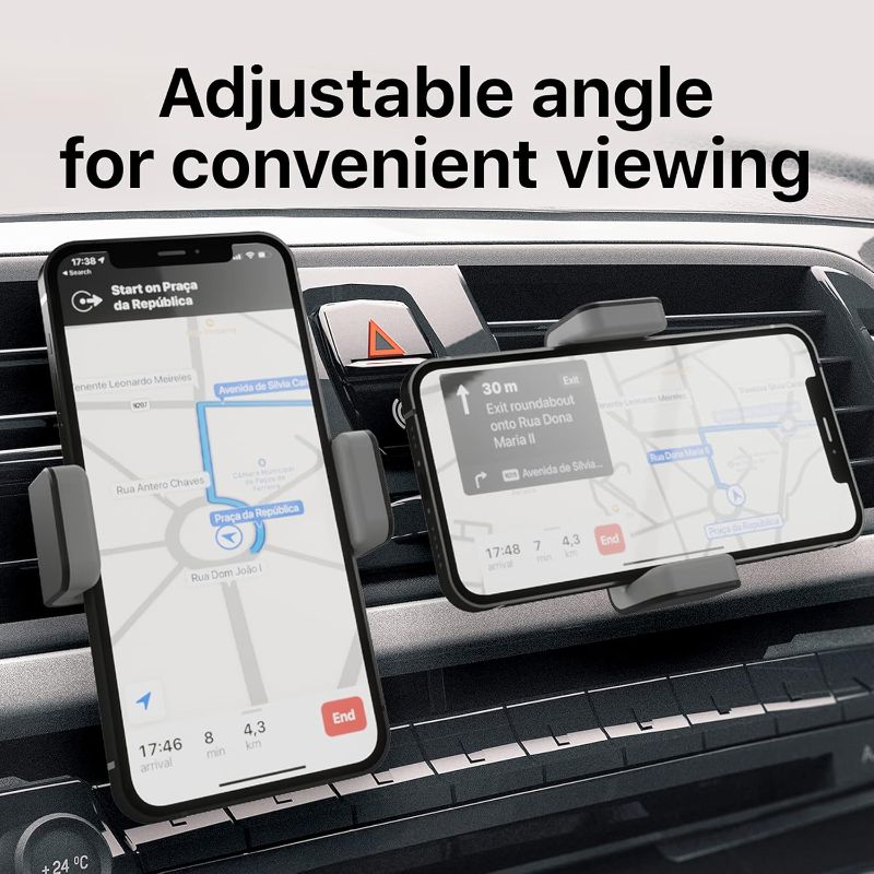 Photo 1 of Bestrix Phone Vent Holder Cell Phone Mount Holder for Car with Double Clamp Grip, Compact & Durable for iPhone, Galaxy and All Smartphones Up to 6.5"