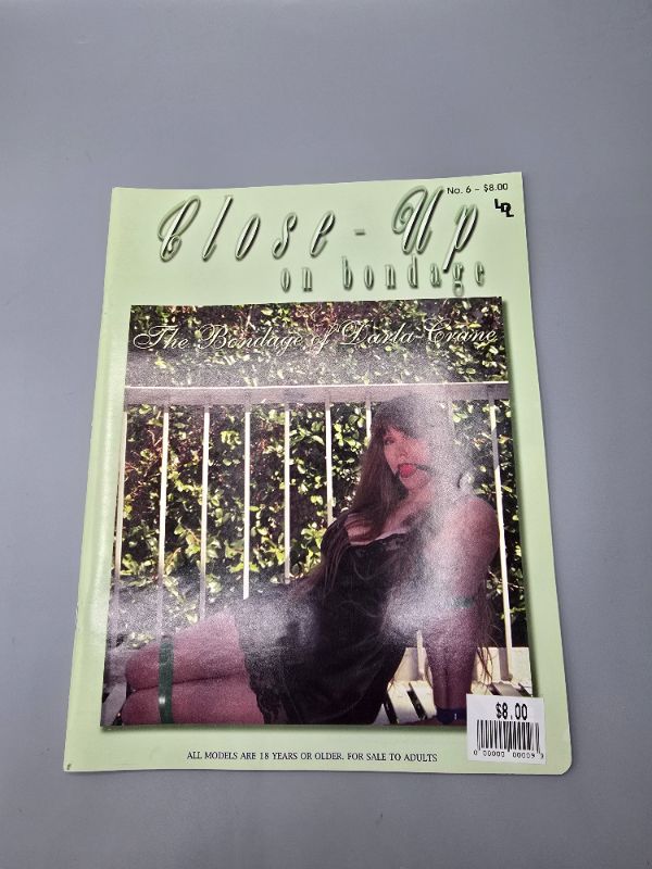 Photo 1 of CLOSE-UP ON BONDAGE. No. 06, December 1999.
Van Nuys: Lyndon Enterprises | Harmony Concepts, 1999. Saddle-stapled magazine