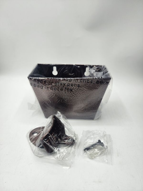 Photo 1 of Bronze Cast Iron Soda Or Beer Bottle Opener Wall Mounted with Cap Catcher , Durable, No Mess, Drain Holes, Cap Catcher is Stainless Steel - Opener is Cast Iron 