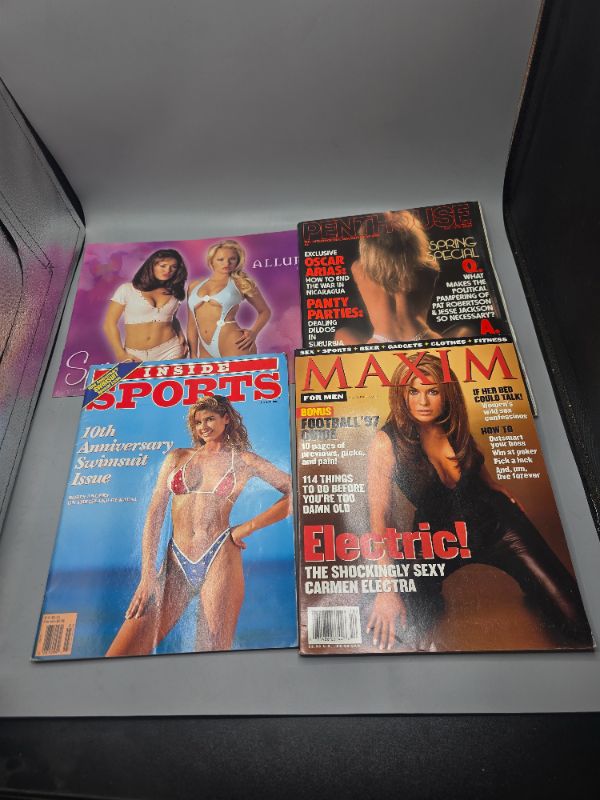 Photo 1 of 4Pc Items - 1 Penthouse Mag, 1 Maxim Mag, 1 2002 Allure Calendar, & 1 Sports Mag. 