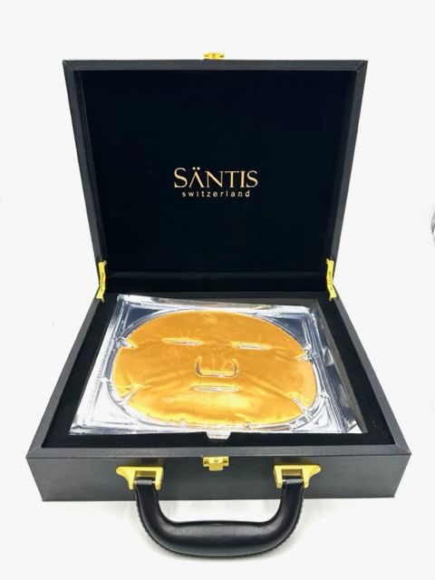 Photo 1 of 24k Gold Face and Neck Mask Set Deep Tissue Treatment Includes 24k Gold Leaf Rose Gold Oil and Hyaluronic Acid Repair Signs of Aging Boost Collagen Production Clear Acne Minimize Scars and Blemishes Leaving Healthy Glow Include 12 Face and 12 Neck Sheets 