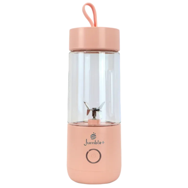 Photo 1 of Jumble + Cordless Portable Blender Blend Fruit Veggies Or Drinks On The Go Rechargeable Battery Cordless Charging Plate Waterproof Sharp Dual Blades Drinkable Spout Plexiglass