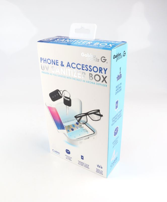 Photo 1 of Gabba Goods UV Light Sanitizer Box with Aromatherapy Causes Cell Cost Fission Destroying Molecular Structure OF DNA & RNA On Items In 5 Minutes 99% Sterilization 