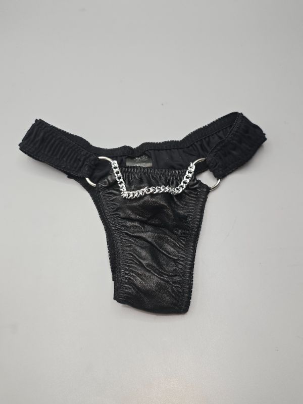 View 1 of One Size (s) Leather Of New York Bikini Bottom Panty Thong Motorcycle Biker Attire