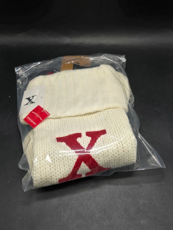 Photo 1 of Knit Monogram Christmas Stocking White X - Wondershop 20" X 8"