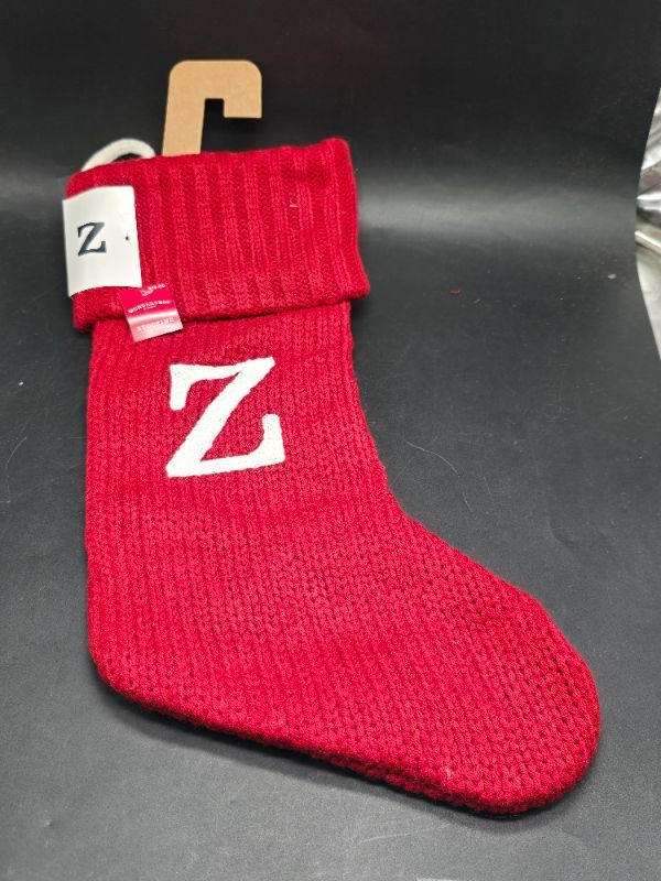 Photo 1 of Knit Monogram Christmas Stocking Red Z - Wondershop™