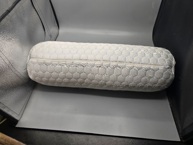 Photo 1 of Kingnex Adjustable Firmness Bolster Roll Pillow for Under Knee Support or Between Legs for Side Sleepers Shredded Latex Cyliner with Removable Cooling Cover 18x6