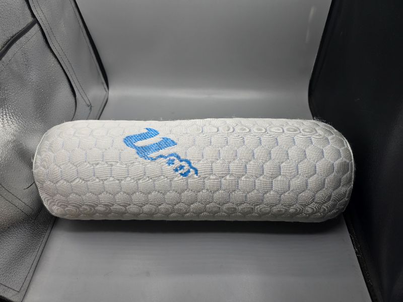 Photo 1 of Kingnex Adjustable Firmness Bolster Roll Pillow for Under Knee Support or Between Legs for Side Sleepers Shredded Latex Cyliner with Removable Cooling Cover 18x6