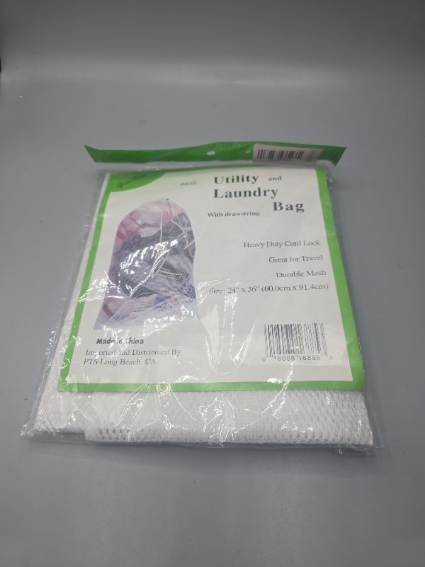 Photo 1 of 24x36 Handy Laundry Mesh XL Laundry Bag - Durable, Machine Washable with Secure Drawstring Closure - Perfect for College Dorms, Laundromats, Apartments (White)
