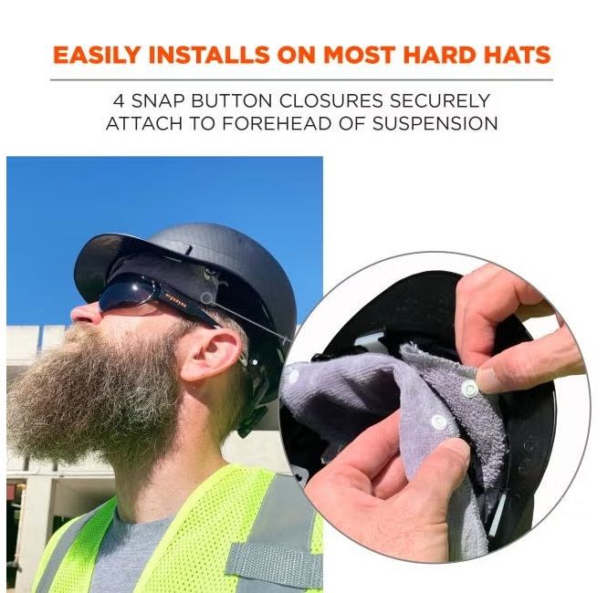 Photo 1 of 3 Pack Ergodyne Chill-ItsÂ® 6609 Terry Sweatband Gray