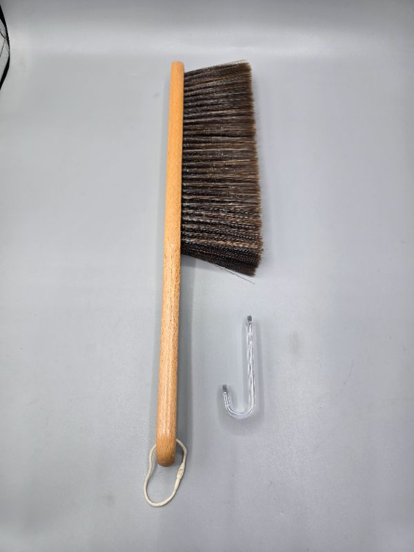 Photo 1 of Hemoton Practical Bed Brush Cleaning Brown Brush Duster Wooden Handle Large Surface Soft Bristles