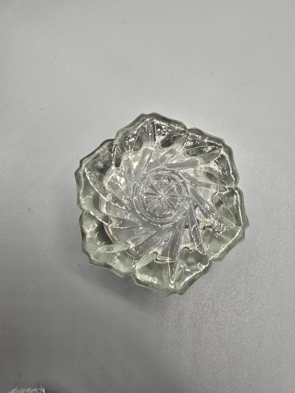 Photo 1 of 2 Crystal Glass Tea Light Candle Holders & 6pk Led Tea Lights