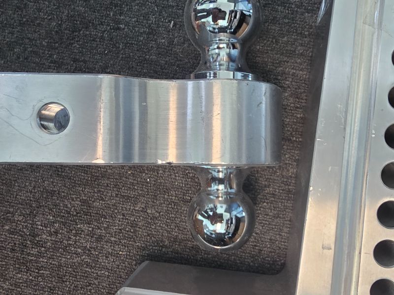 Photo 1 of Adjustable Trailer Hitch, 8 Inch Drop Hitch for 2.5 Inch Receiver, Ball Mount Hitch 10000 Lbs, 2" & 2-5/16" Stainless Steel Dual Balls, Aluminum Tow Hitch with Double Anti-Theft Pins Locks
