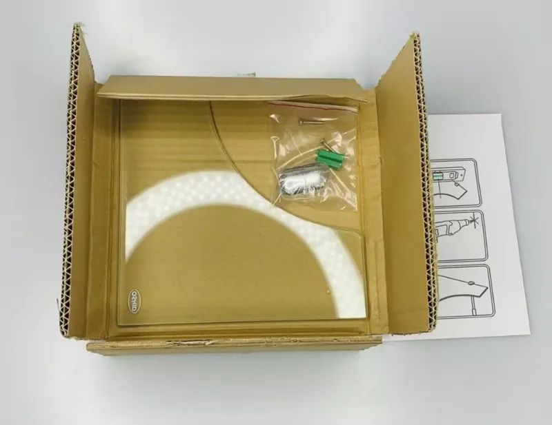 Photo 1 of OSHID Glass Wall Mounted Corner Shelf 1 Unit - 9.4" x 9.1" x 1.1" 