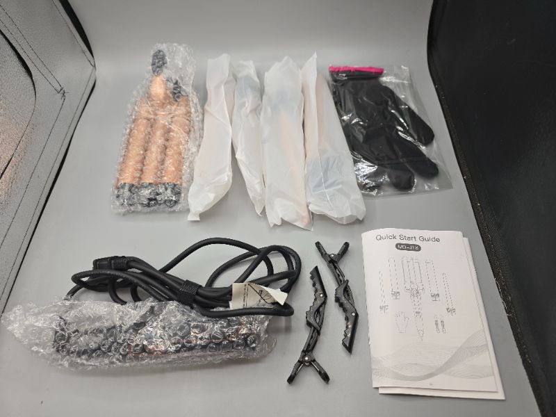 Photo 1 of Curling Wand Set, Curling Iron Interchangeable 3 Barrel Wand Curler with Ceramic Tourmaline Professional 5 in 1 Wand Curling Iron,for Women with Curler and Waver