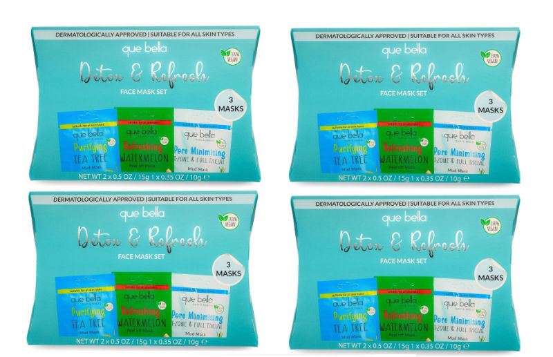 Photo 1 of 4  Pack Que Bella Detox & Refresh Face Mask Set VAT $12.10
