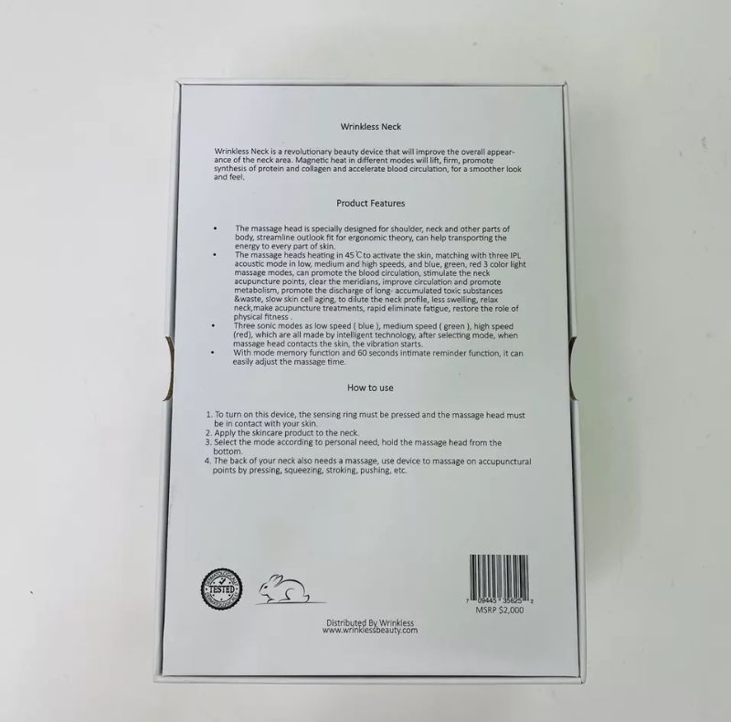 Photo 1 of Wrinkless Neck Promotes Blood Circulation Stimulates Neck Acupuncture Clears Meridians Discharges Toxins & Eliminates Fatigue With LED Therapy Providing Smooth & Firmer Skin New