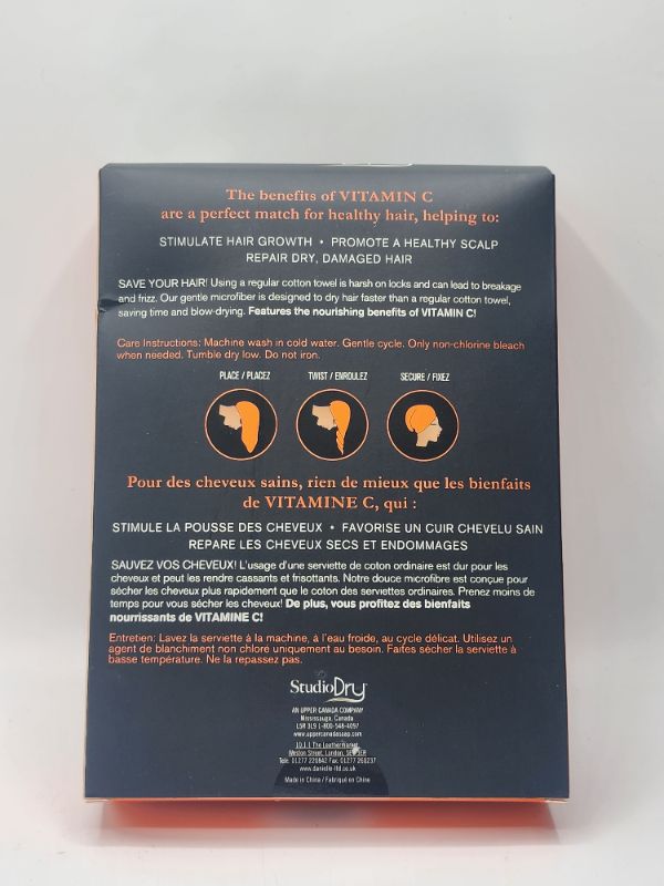 View 2 of Vitamin C Turban Stimulates Hair Growth Promotes Healthy Scalp Repairs Dry & Damaged Hair New