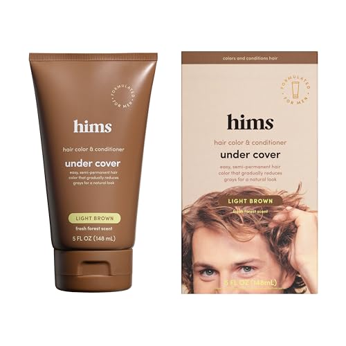 Photo 1 of HIMS Under Cover Hair Color & Conditioner - Light Brown Color Conditioner for Men - Semi Permanent Hair Color - Color Depositing, Deep Conditioning, Blends Grays - Fresh Forest Scent, 5 fl oz