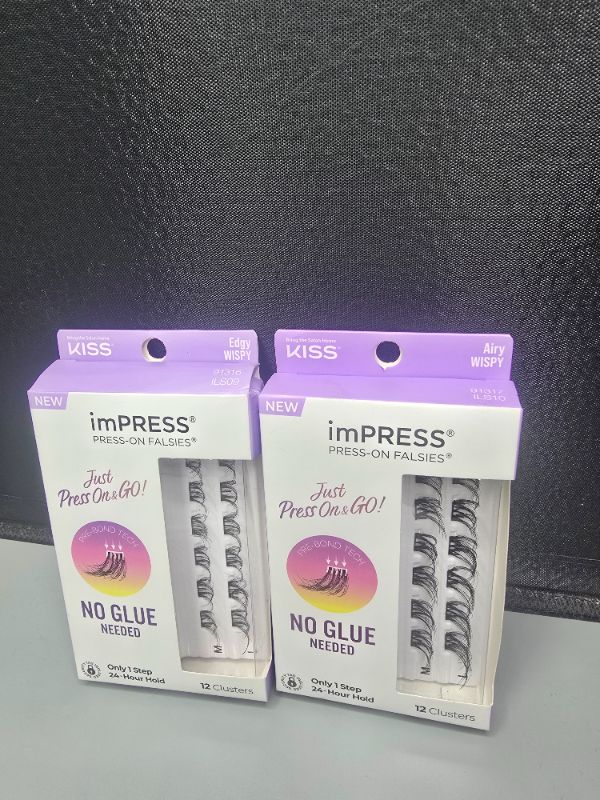 Photo 1 of 2 Pack KISS ImPRESS Press-on Falsies Styles : Edgy & Airy