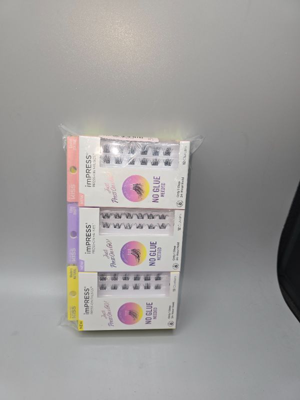 Photo 1 of 6 Pack KISS imPRESS Falsies Press On Self Adhesive Eyelashes Styles : Authentic, Modern, Edgy, Airy, Classy, Lavish 