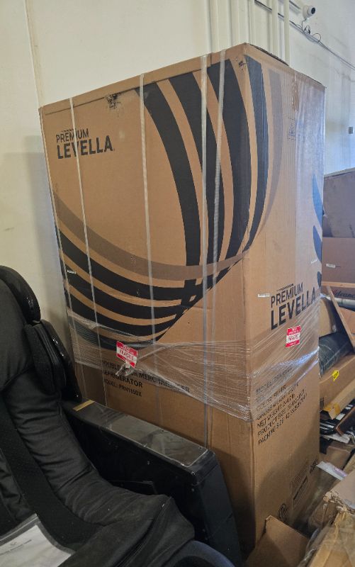 Photo 1 of Premium Levella Glass Door Refrigerator Beverage Display Cooler-18.0 cu ft-Silver - Adjustable Shelves Double & Layered Glass Doors. Temp Range 32-50 degrees Fahrenheit. Product Dimensions: (in):W: 39.4 D: 22.83 H: 73.11 Weight: 254.00 lb - Master Box Dim