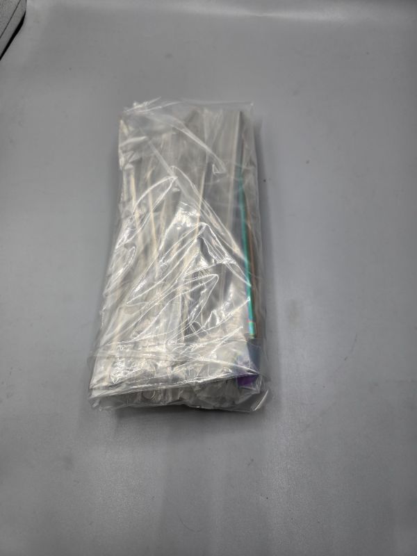 Photo 1 of 21 Pack  - 11 Stainless Steel Straw &  10 Spoon Set Reusable Drinking Straws & Spoons