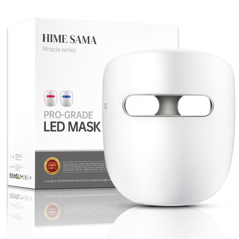 Photo 1 of LED Face Mask, 8 Color LED Mask for Face Skin Care, FSA/HSA Eligible, Red Light Mask for Face, Infrared, Red & Blue Light Mask, Wrinkle Reduction, Wireless. (Miracle ACE RB-050)