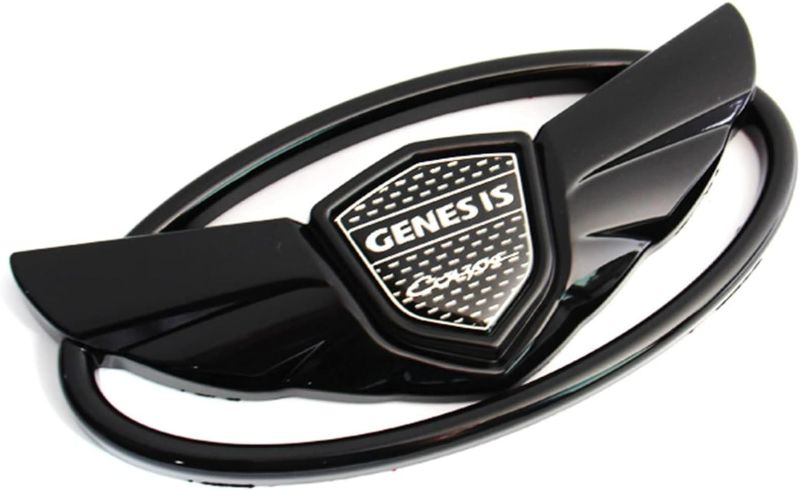 Photo 1 of Genesls Coupe 3D Front Rear Emblem,The Art of Speed Vintage Nameplate Badge Compatible with Genesls 2010-2017(Bright Black)
