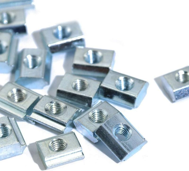 Photo 1 of KOOTANS 100pcs 2020 Series Sliding T Nuts Metric M4 Thread Slide in Hammer Head T-Nut for Standard 6mm T-Slot Aluminum Extrusion Profile