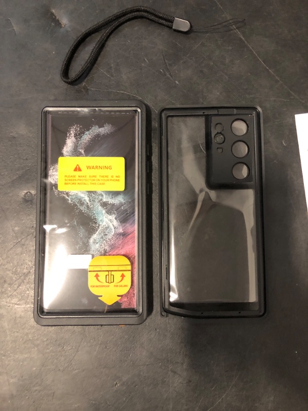 Photo 1 of Omio Waterproof Case for Galaxy S23 Ultra, Waterproof Case with Built-in Screen Protector Full Body IP68 Underwater Shockproof Non-Scratched Cover for Men Women Black