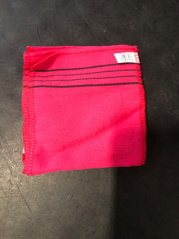 Photo 1 of Korean Scrubbing Cloth Mitt Exfoliating Washcloth - 10pcs Body Scrubber and Washcloth Set for Smooth Skin - Natural Mitts for an Exfoliating Shower - Soft and Durable. (rose red)