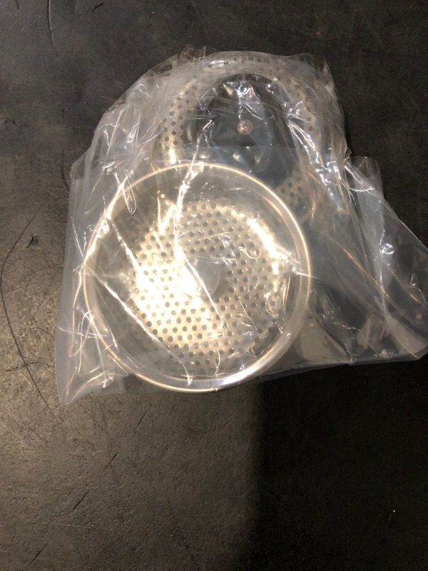 Photo 1 of METALLIXITY Kitchen Sink Strainer (3.3" x 1.6"), Stainless Steel Sink Drain Strainer and Stopper Food Catcher - for Kitchen Sink, Black, Silver Tone