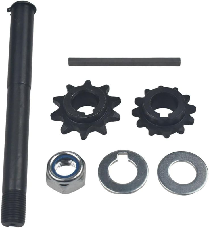Photo 1 of Go Kart Torque Converter Jackshaft Tool Kit,Jackshaft+10 Tooth #40/41 + 12 Tooth #35 Gear TAV 2+ Key + Nut + Washers + Snap Ring
