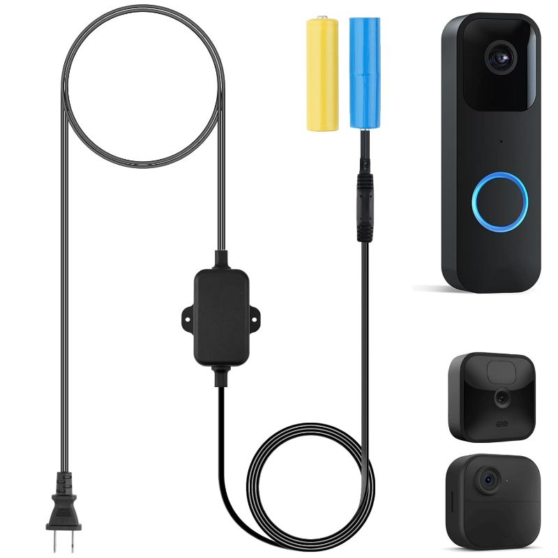Photo 1 of UYODM 20Ft/6m Charging Cable Power Adapter Designed for Blink Video Doorbell (Replace Battery), Blink Outdoor 4 (4th Gen) & XT3, Doorbell Transformer with IP67 Weatherproof Power Cable Black