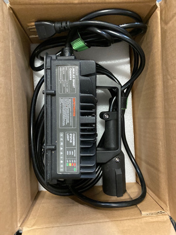 Photo 1 of 18AMP Lithium Golf Cart Battery Charger for 48 Volt/58.4V (51.2V) LiFePO4 Battery with Ring Terminals Plug