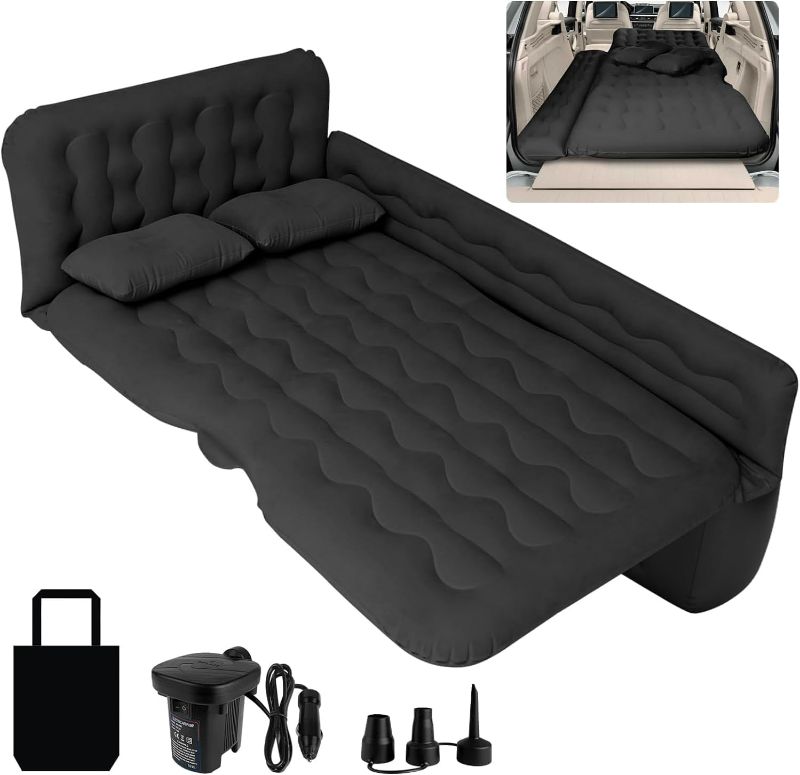 Photo 1 of SUV Air Mattress Camping Bed - Car Mattress Back Seat Portable Foldable Car Air Bed Sleeping Pad Car Bed Mattress for Sedan Truck
