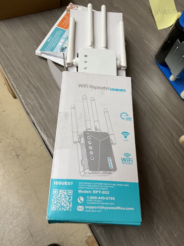 Photo 1 of WiFi Extender, WiFi Extender Signal Booster Dual-Band(5.8G&2.4G) Wireless Repeater Coverage to 12880 sq. ft & 105 Devices, 1-Tap Setup, Supports Ethernet Port, Faster Speed
